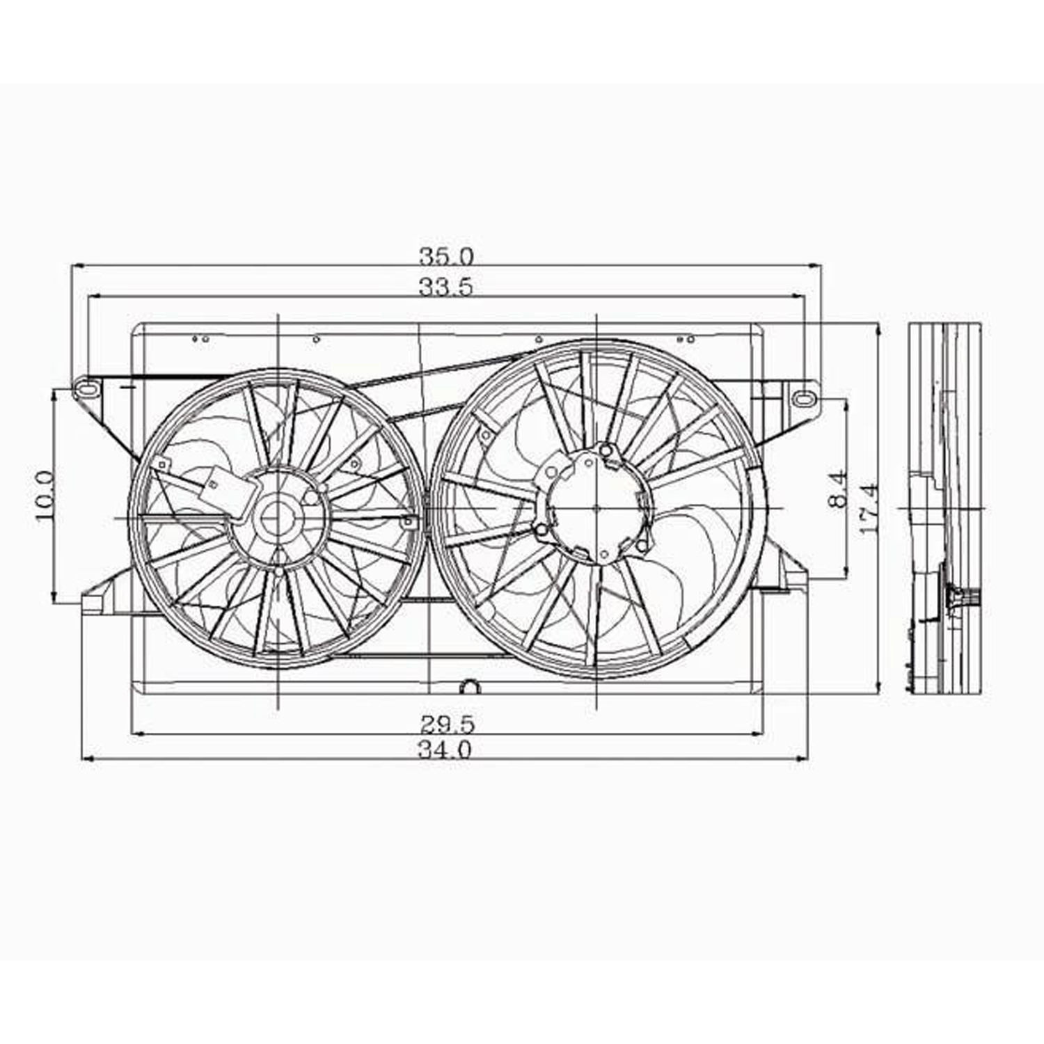Cooling Fan Assembly XF2Z8C607AB