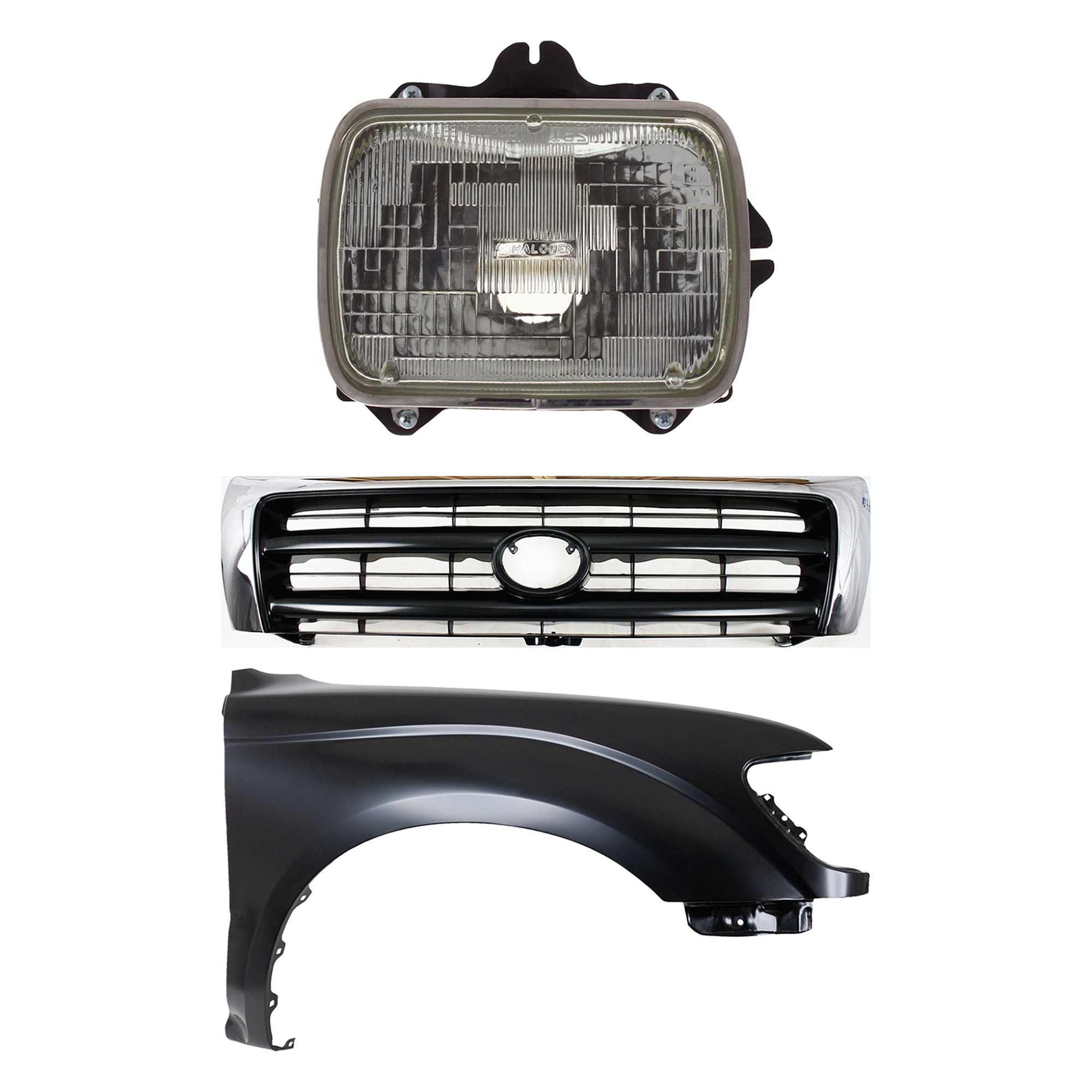 Front Bumper Textured + Turn Signal Lamps Kit For 1998-2000 Front Bumper Textured + Turn Signal Lamps Kit For 1998-2000