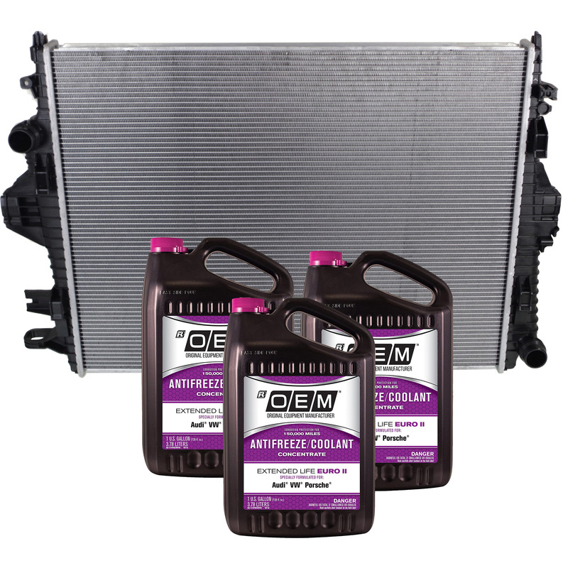 CAYENNE 13-18 RADIATOR, 4-pc kit, with Coolant/Antifreeze