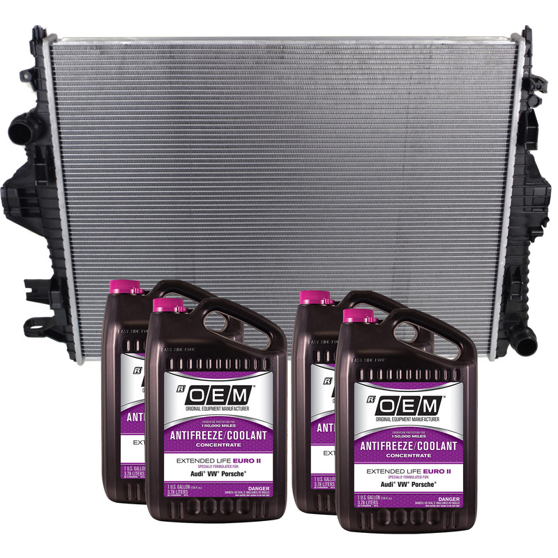 CAYENNE 11-12 RADIATOR, 5-pc kit, with Coolant/Antifreeze