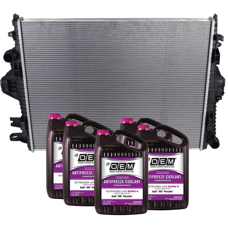 CAYENNE 11-17 RADIATOR, 6-pc kit, with Coolant/Antifreeze