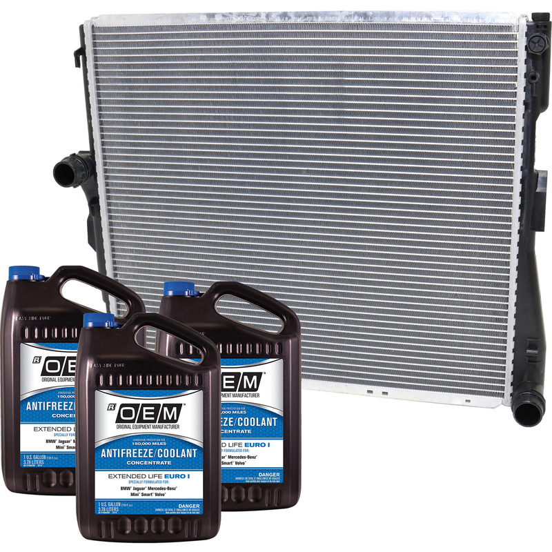 X3 04-06 RADIATOR, 4-pc kit, with Coolant/Antifreeze