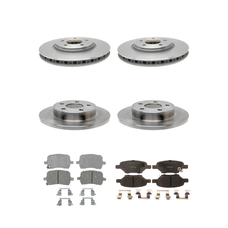 ACDelco Disc Brake Pads and Rotors Kit Front Rear For 04-07 Chevrolet Malibu