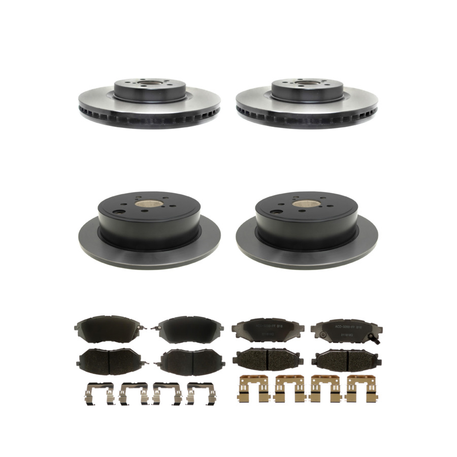 ACDelco Disc Brake Pads and Rotors Kit Front Rear For 10-14 Subaru Outback