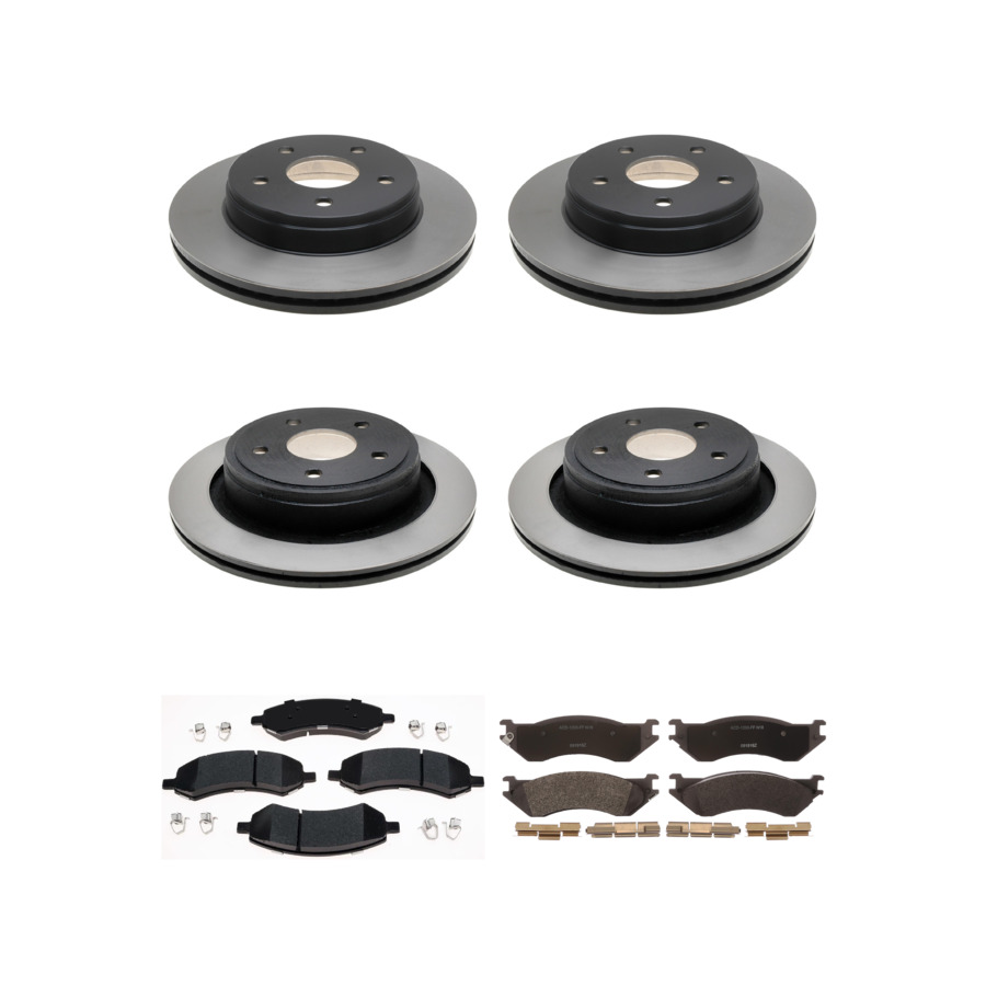 ACDelco Disc Brake Pads and Rotors Kit Front Rear For 2006-2008 Dodge Ram 1500