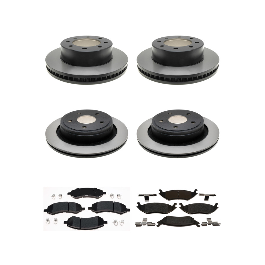 ACDelco Disc Brake Pads and Rotors Kit Front Rear For 2012 Ram 1500