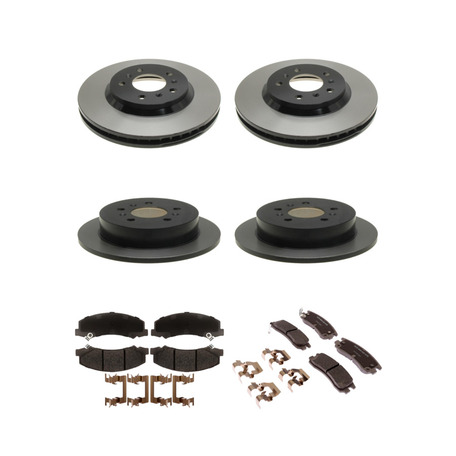 ACDelco Disc Brake Pads and Rotors Kit Front Rear For 06-10 Chevrolet Impala