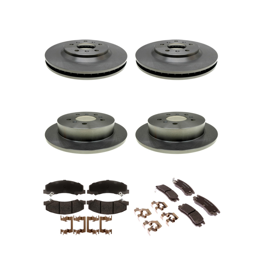 ACDelco Disc Brake Pads and Rotors Kit Front Rear For 06-10 Chevrolet Impala