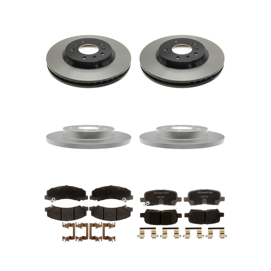 ACDelco Disc Brake Pads and Rotors Kit Front Rear For 2011-2016 Chevrolet Impala