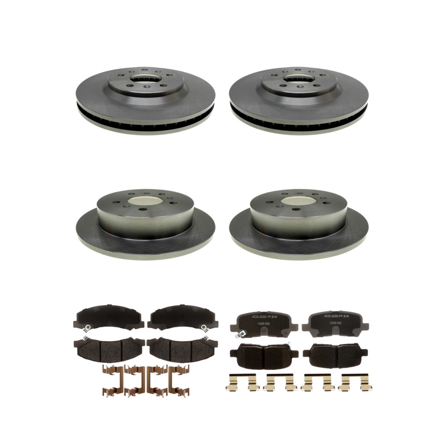 ACDelco Disc Brake Pads and Rotors Kit Front Rear For 2010 Chevrolet Impala