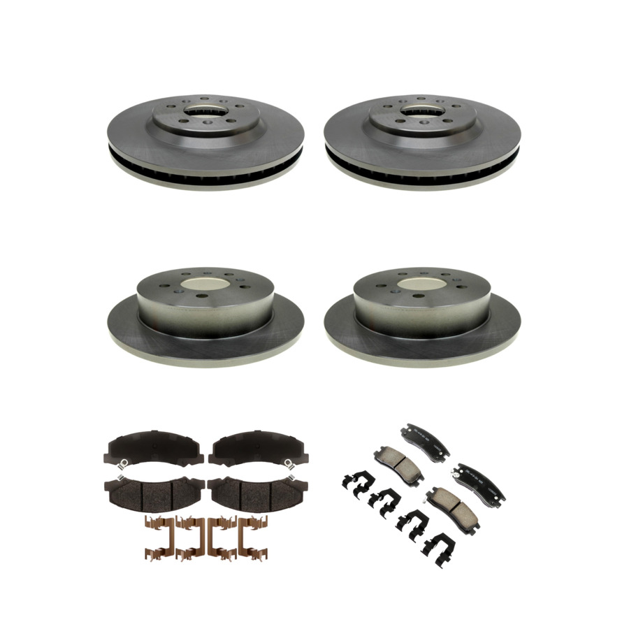 ACDelco Disc Brake Pads and Rotors Kit Front Rear For 06-10 Chevrolet Impala