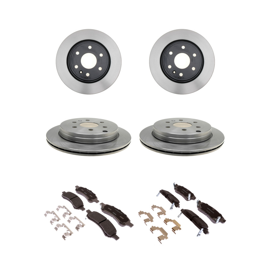 ACDelco Disc Brake Pads and Rotors Kit Front Rear For 07-17 Chevrolet Traverse