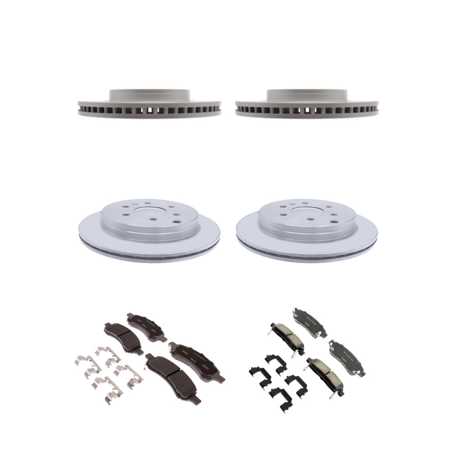 ACDelco Disc Brake Pads and Rotors Kit Front Rear For 07-17 Chevrolet Traverse