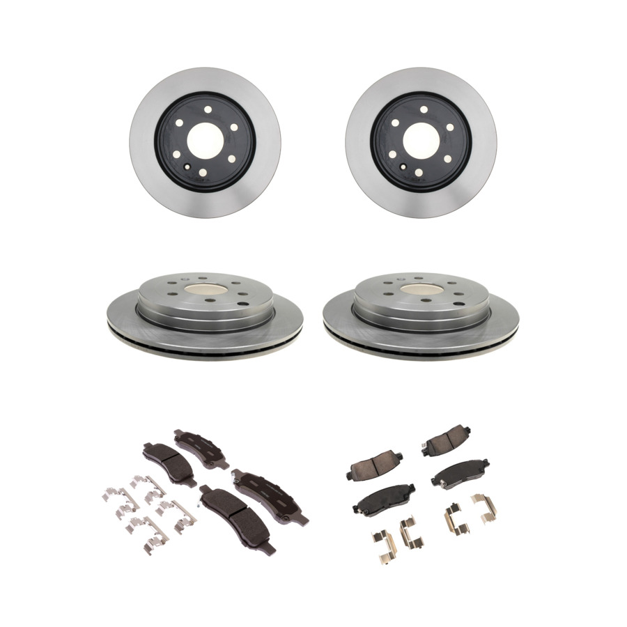 ACDelco Disc Brake Pads and Rotors Kit Front Rear For 07-17 Chevrolet Traverse
