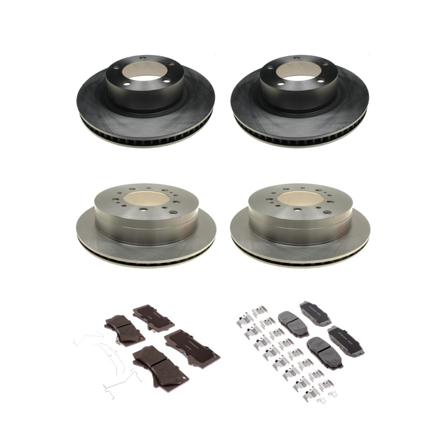 ACDelco Disc Brake Pads and Rotors Kit Front Rear For 07-22 Toyota Tundra
