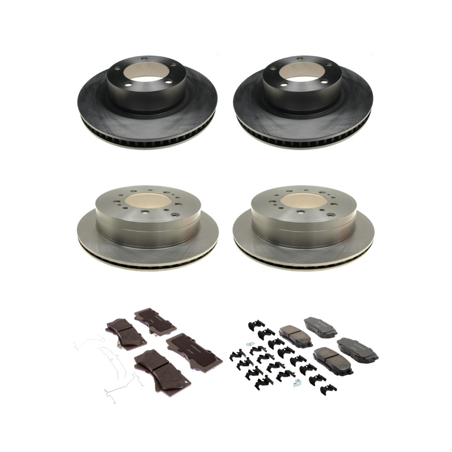 ACDelco Disc Brake Pads and Rotors Kit Front Rear For 07-22 Toyota Tundra