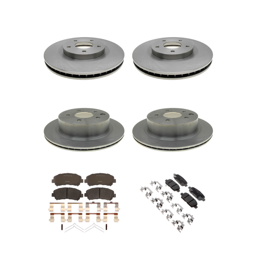 ACDelco Disc Brake Pads and Rotors Kit Front Rear For 2008-2014 Nissan X-Trail