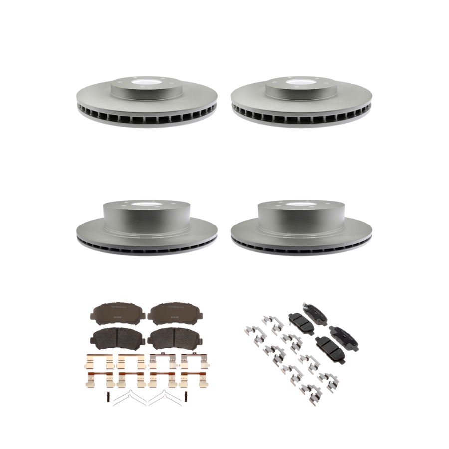 ACDelco Disc Brake Pads and Rotors Kit Front Rear For 2008-2014 Nissan X-Trail
