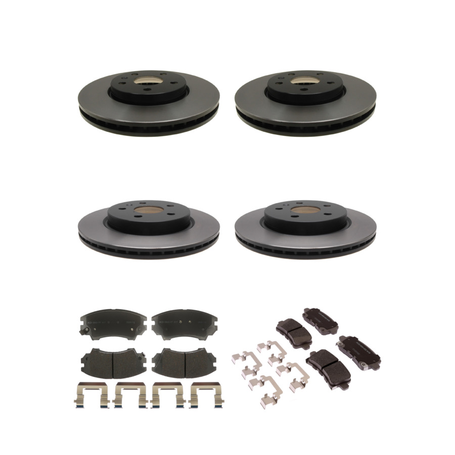 ACDelco Disc Brake Pads and Rotors Kit Front Rear For 11-16 Saab 9-5 Buick