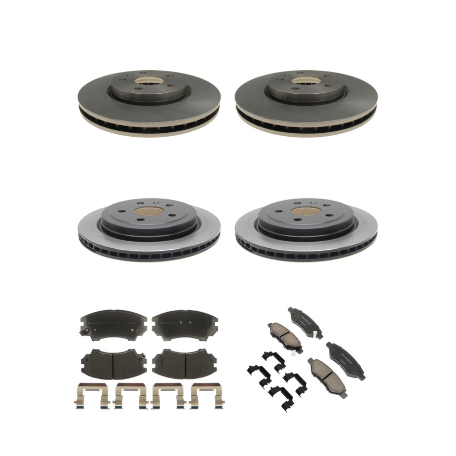 ACDelco Disc Brake Pads and Rotors Kit Front Rear For 2010-2015 Chevrolet Camaro