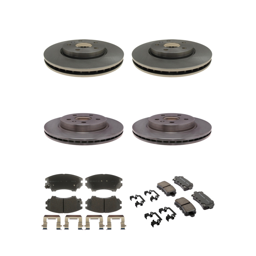 ACDelco Disc Brake Pads and Rotors Kit Front Rear For 11-16 Saab 9-5 Buick
