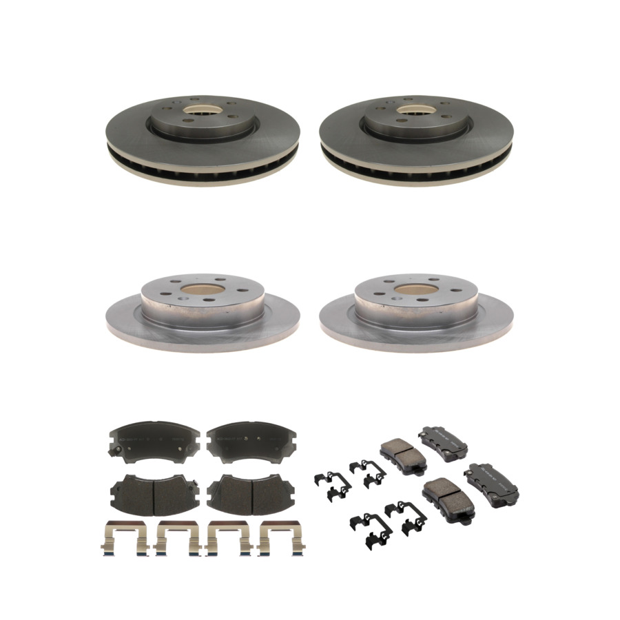 ACDelco Disc Brake Pads and Rotors Kit Front Rear For 11-16 Saab 9-5 Buick