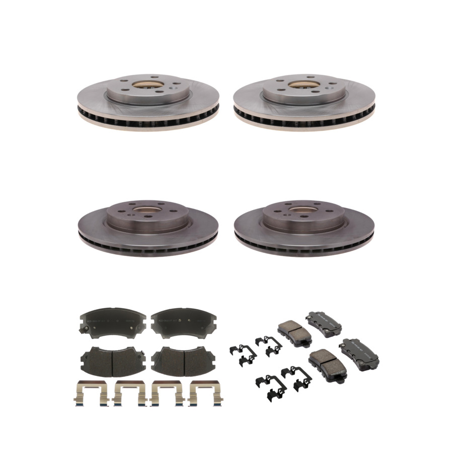 ACDelco Disc Brake Pads and Rotors Kit Front Rear For 11-16 Saab 9-5 Buick