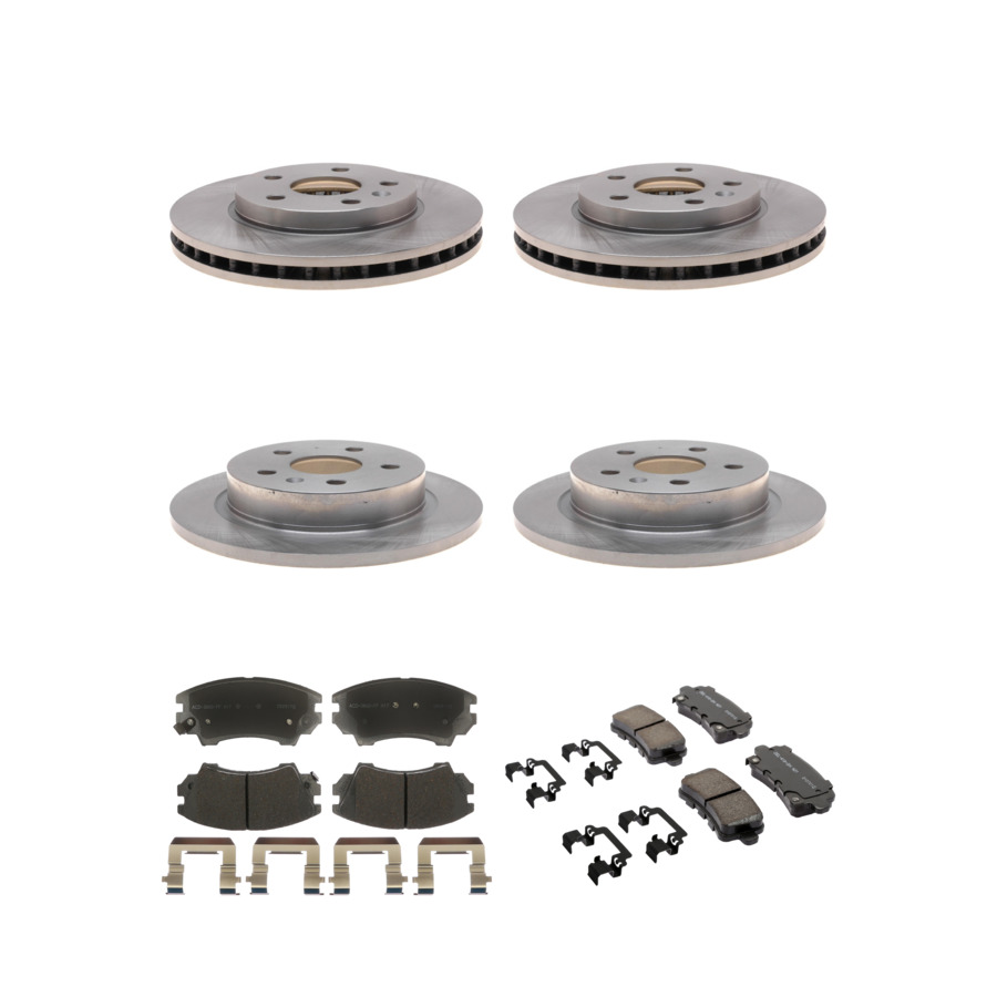 ACDelco Disc Brake Pads and Rotors Kit Front Rear For 11-16 Saab 9-5 Buick