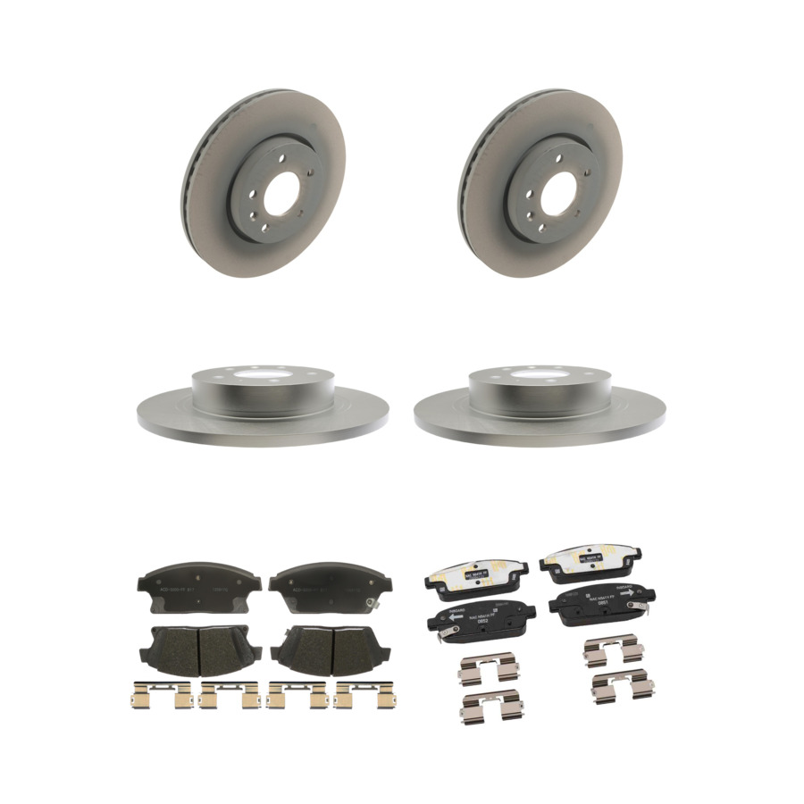 ACDelco Disc Brake Pads and Rotors Kit Front Rear For 11-15 Chevrolet Volt Base
