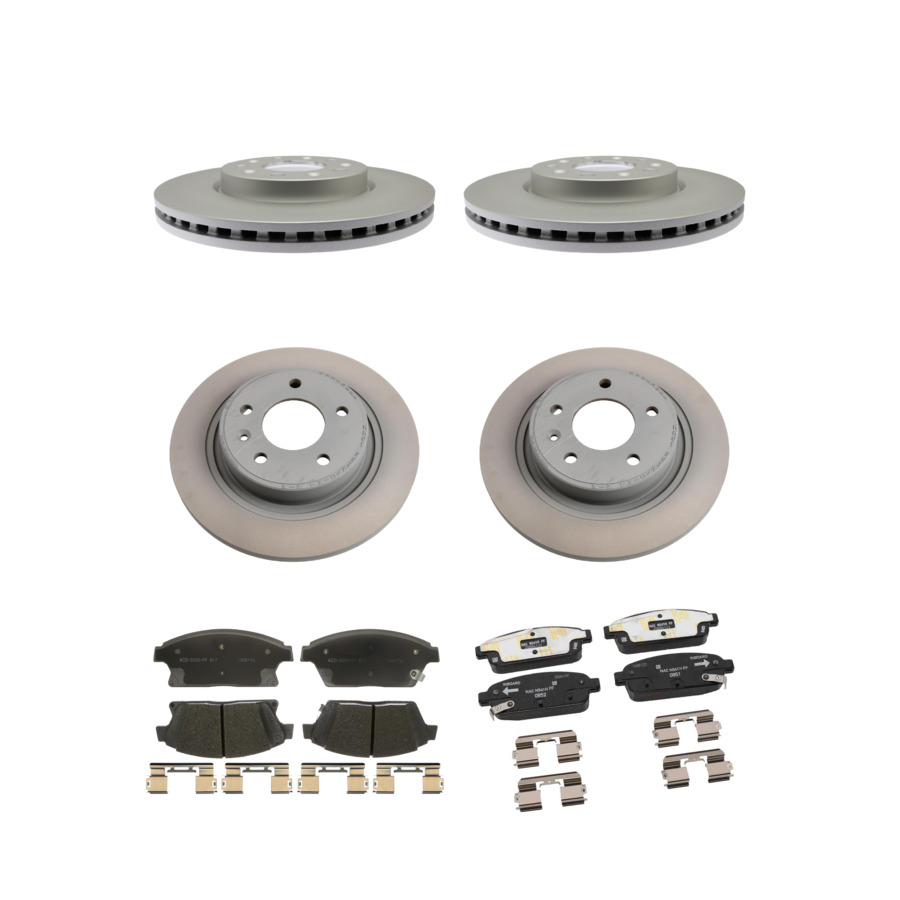 ACDelco Disc Brake Pads and Rotors Kit Front Rear For 11-15 Chevrolet Volt Base