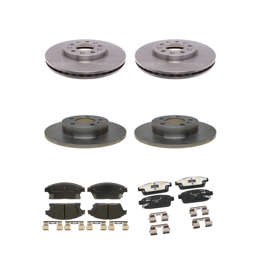 ACDelco Disc Brake Pads and Rotors Kit Front Rear For 11-17 Chevrolet Cruze