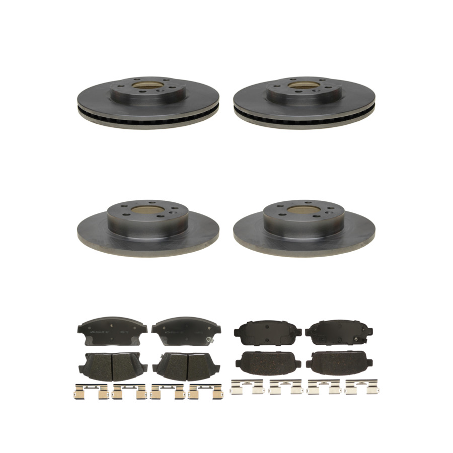 ACDelco Disc Brake Pads and Rotors Kit Front Rear For 11-17 Chevrolet Cruze