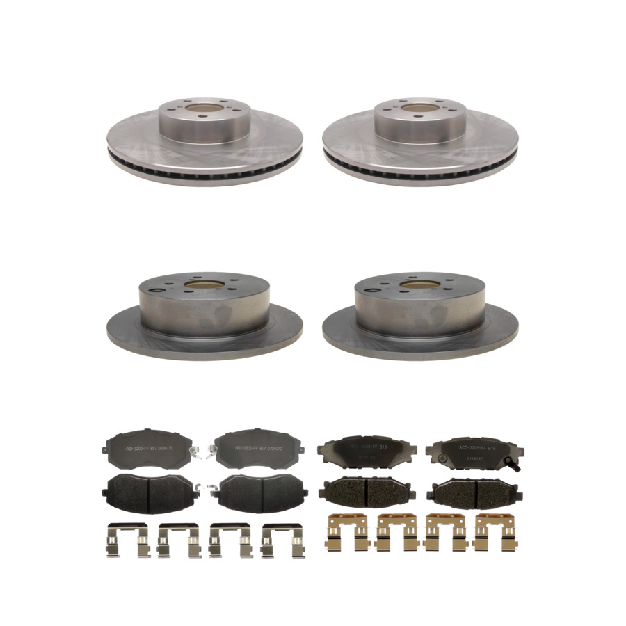 ACDelco Disc Brake Pads and Rotors Kit Front Rear For 12-18 Subaru Forester