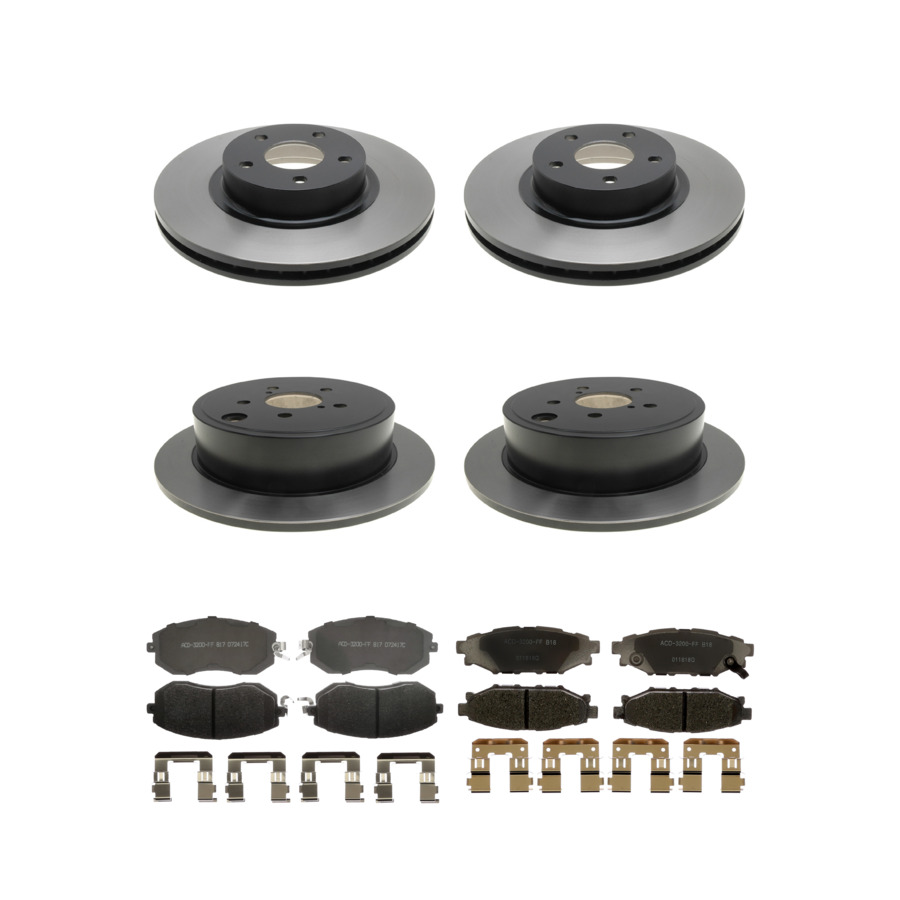 ACDelco Disc Brake Pads and Rotors Kit Front Rear For 10-16 Subaru Impreza BRZ