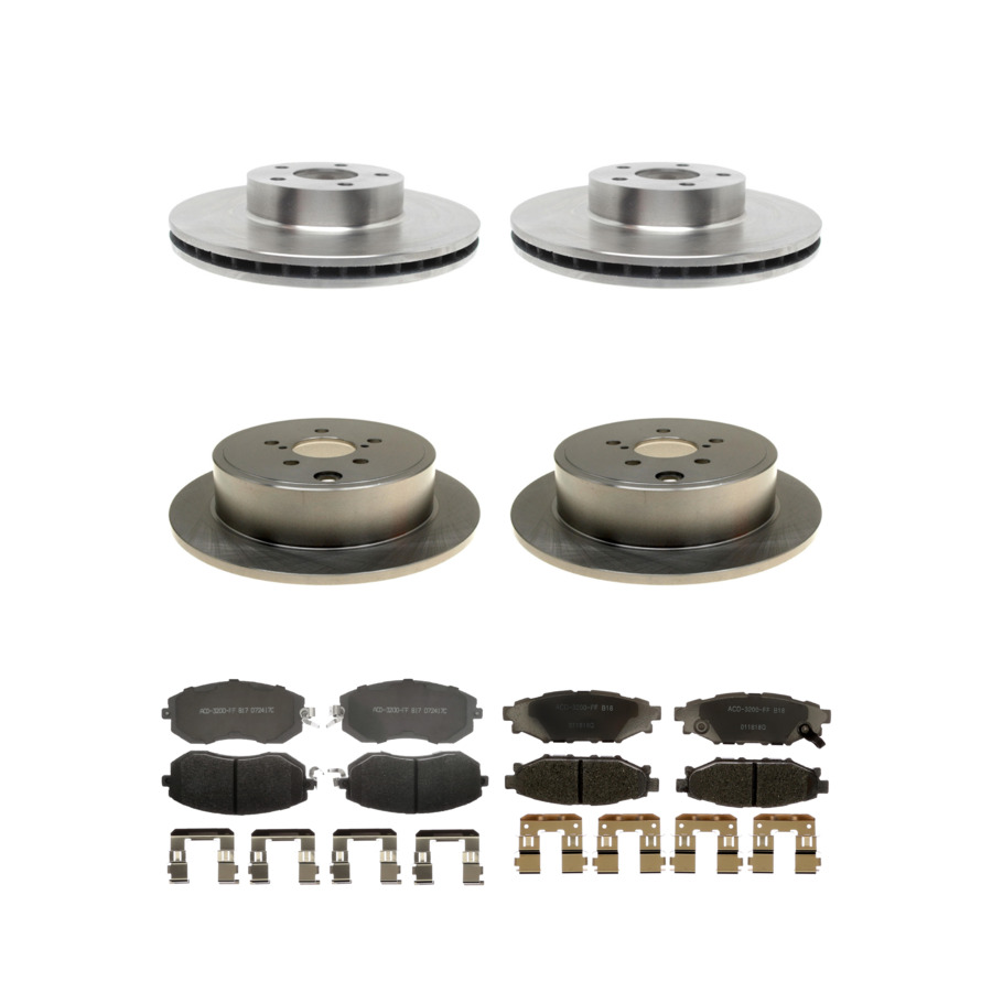 ACDelco Disc Brake Pads and Rotors Kit Front Rear For 10-16 Subaru Impreza BRZ