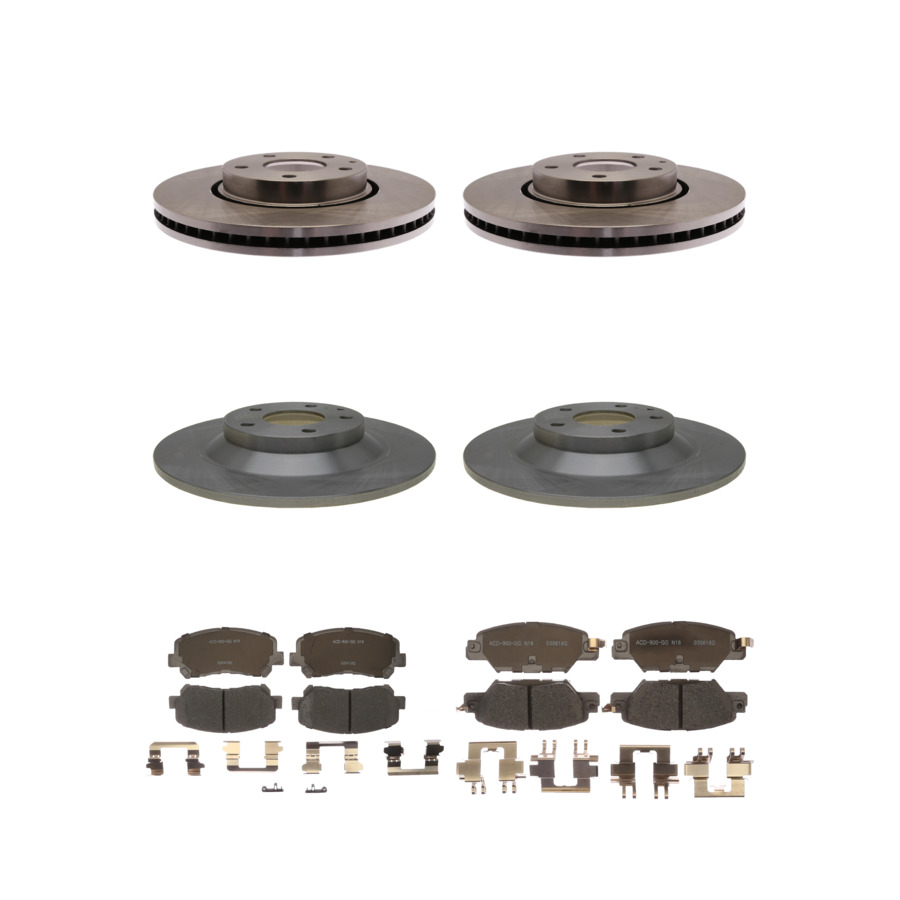 ACDelco Disc Brake Pads and Rotors Kit Front Rear For 2016-2024 Mazda CX-5