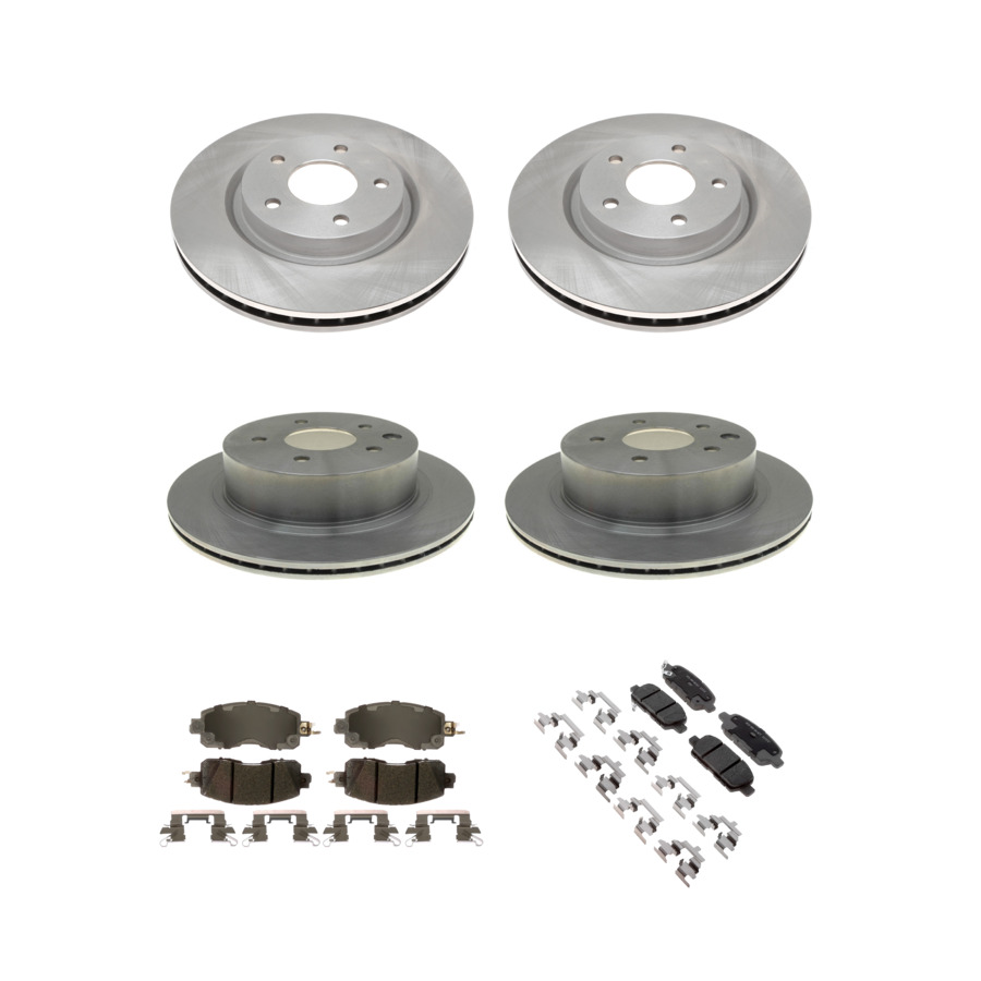 ACDelco Disc Brake Pads and Rotors Kit Front Rear For 2014-2017 Nissan LEAF