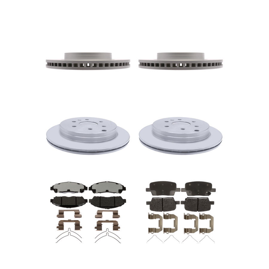 ACDelco Disc Brake Pads and Rotors Kit Front Rear For 2017 GMC Acadia