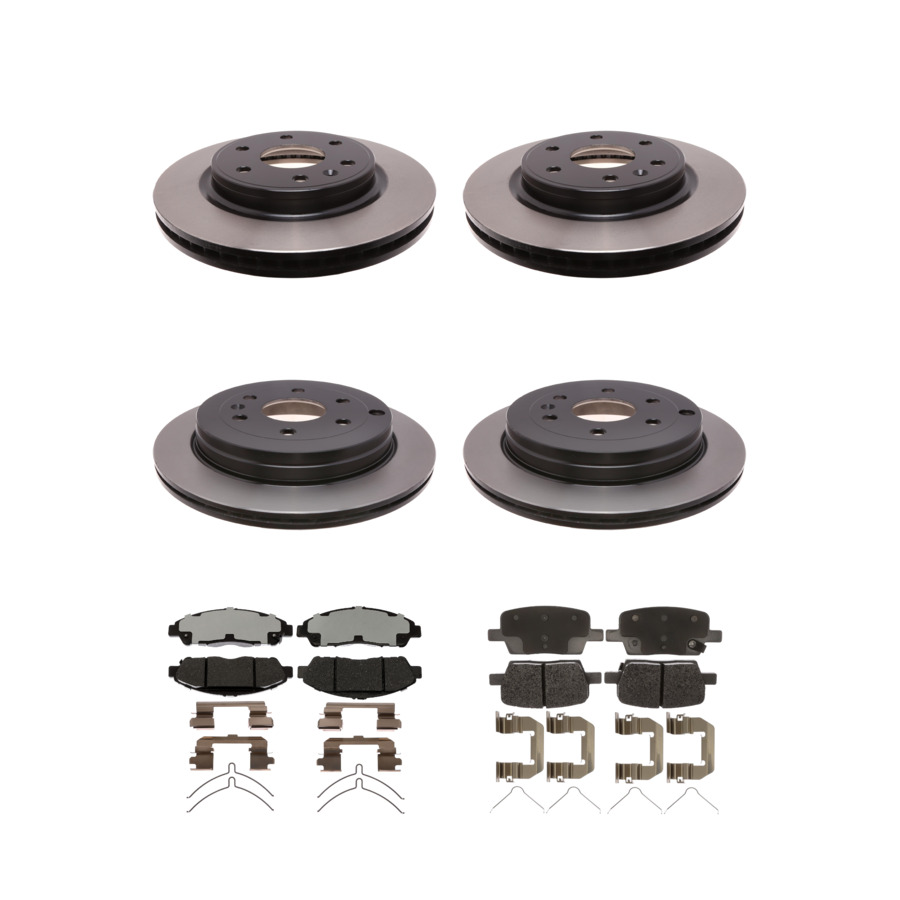 ACDelco Disc Brake Pads and Rotors Kit Front Rear For 2017 GMC Acadia