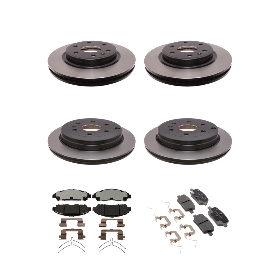 ACDelco Disc Brake Pads and Rotors Kit Front Rear For 2017 GMC Acadia