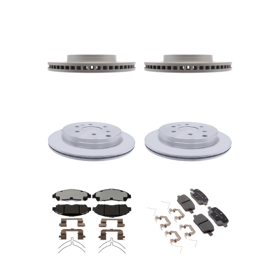 ACDelco Disc Brake Pads and Rotors Kit Front Rear For 2017 GMC Acadia