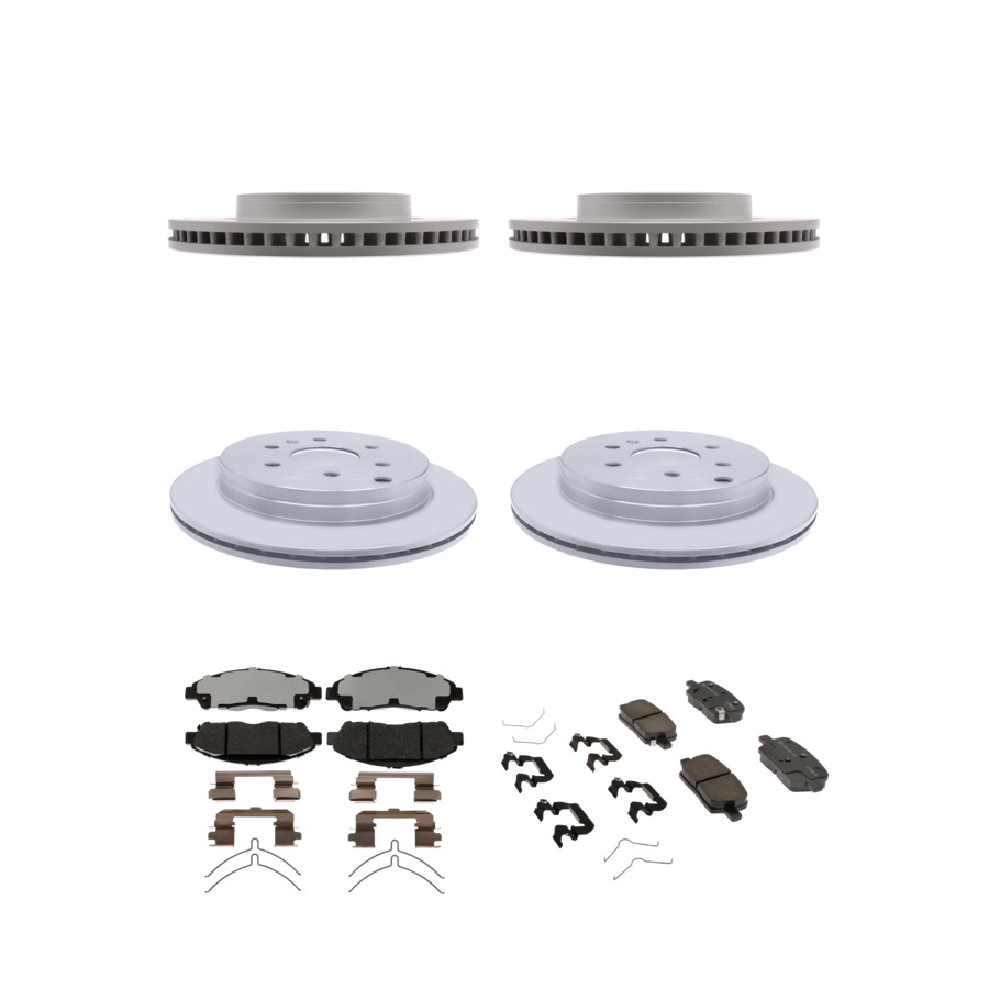 ACDelco Disc Brake Pads and Rotors Kit Front Rear For 2017 GMC Acadia