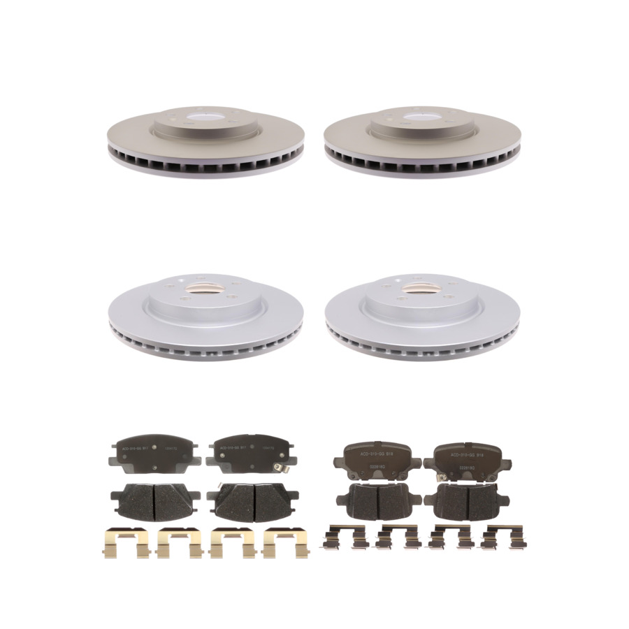 ACDelco Disc Brake Pads and Rotors Kit Front Rear For 2016 Chevrolet Malibu
