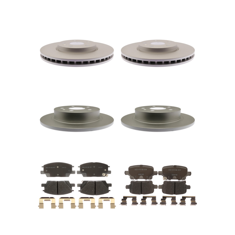 ACDelco Disc Brake Pads and Rotors Kit Front Rear For 2016 Chevrolet Malibu