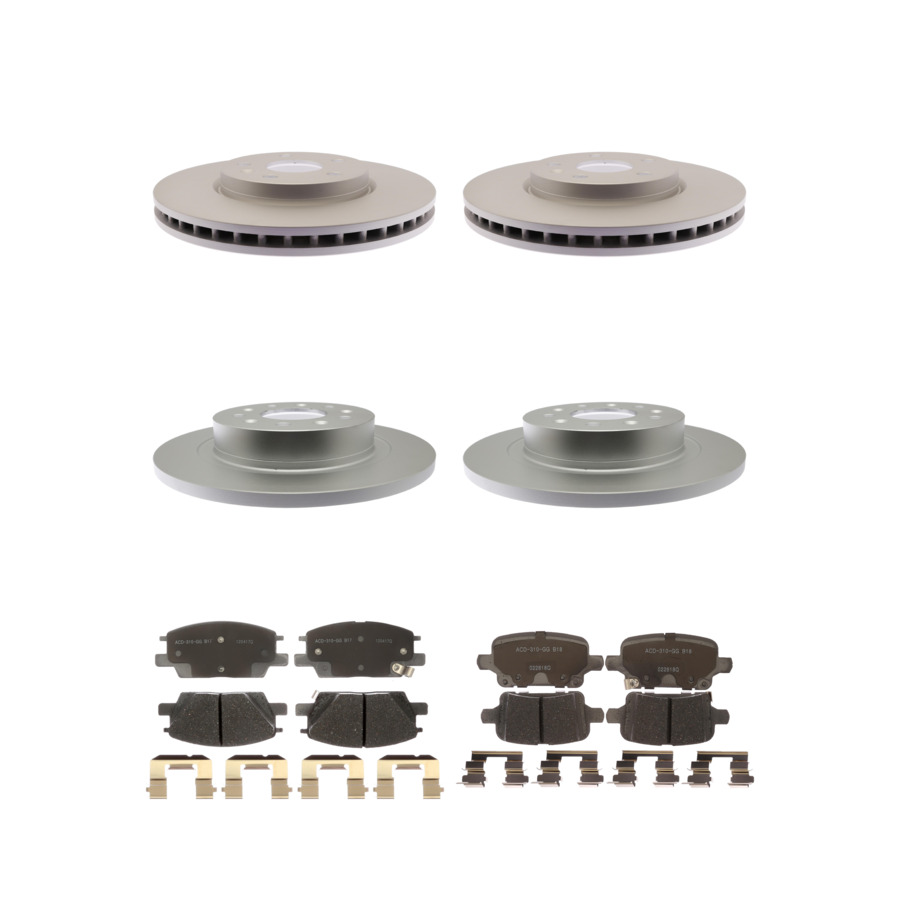 ACDelco Disc Brake Pads and Rotors Kit Front Rear For 2016 Chevrolet Malibu
