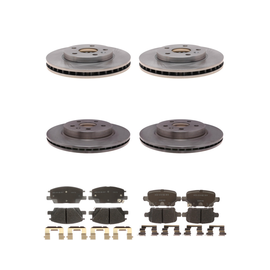 ACDelco Disc Brake Pads and Rotors Kit Front Rear For 2016 Chevrolet Malibu