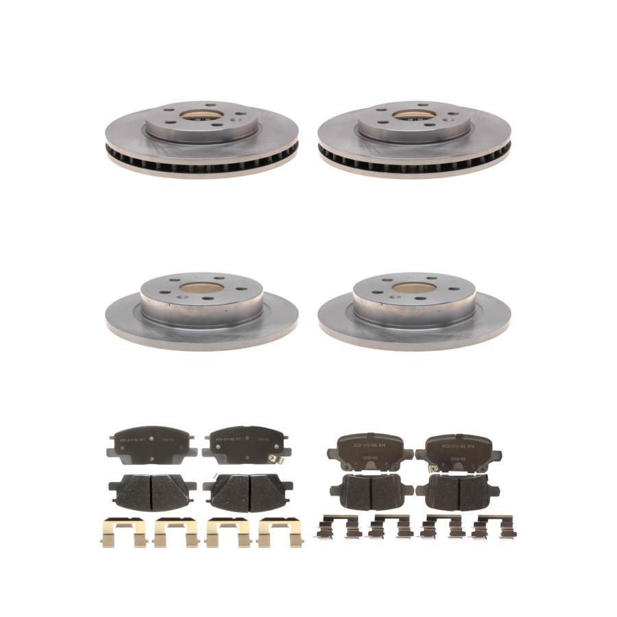 ACDelco Disc Brake Pads and Rotors Kit Front Rear For 2016 Chevrolet Malibu
