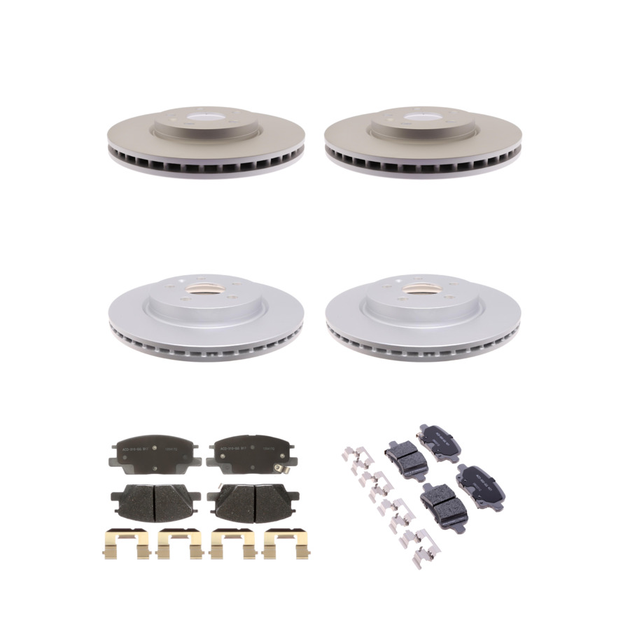 ACDelco Disc Brake Pads and Rotors Kit Front Rear For 2016 Chevrolet Malibu
