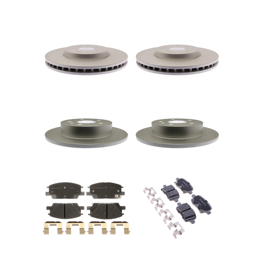 ACDelco Disc Brake Pads and Rotors Kit Front Rear For 2016 Chevrolet Malibu