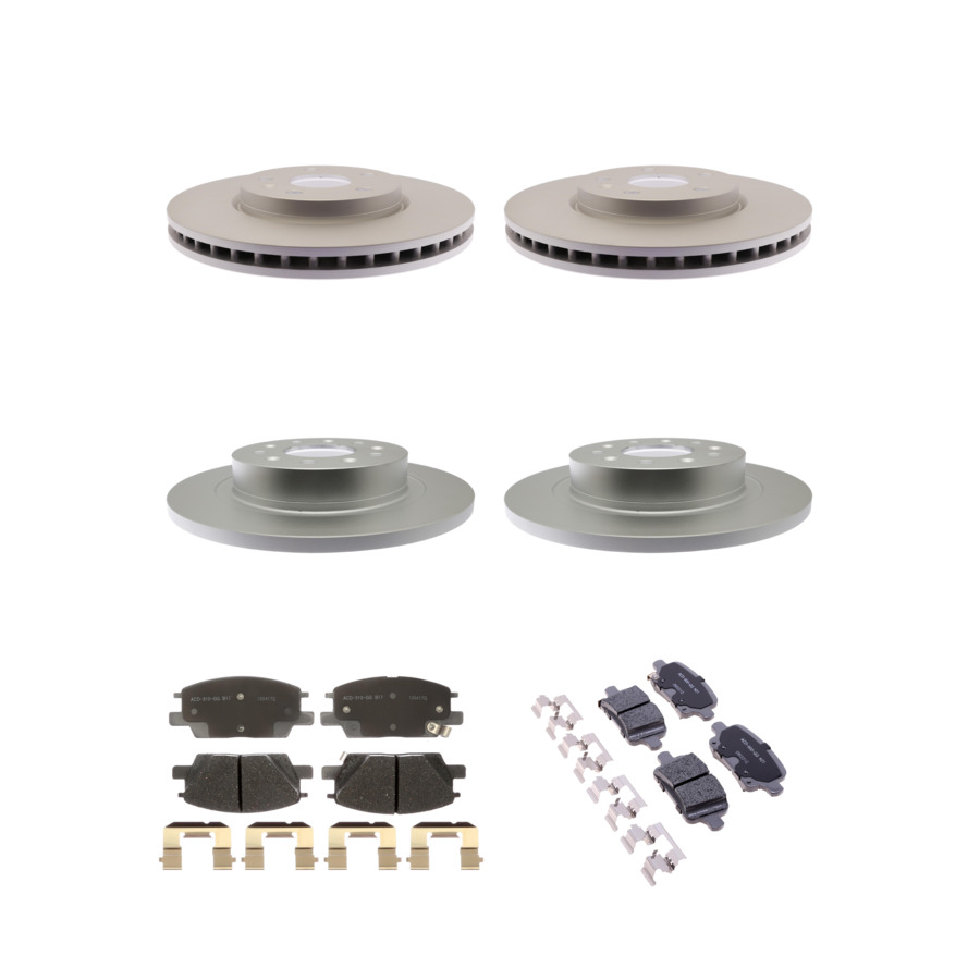ACDelco Disc Brake Pads and Rotors Kit Front Rear For 2016 Chevrolet Malibu